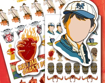 Expedition Set, Temple of Doom Planner Sticker Sheets, Short Round, Adventure Set, Kali Ma