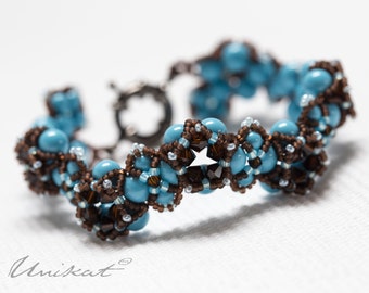 Bracelet Let It Grow ( mokka/turquoise