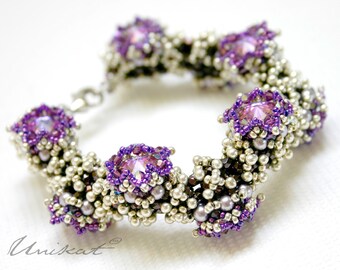 Pulsera Byzantium plata/violeta