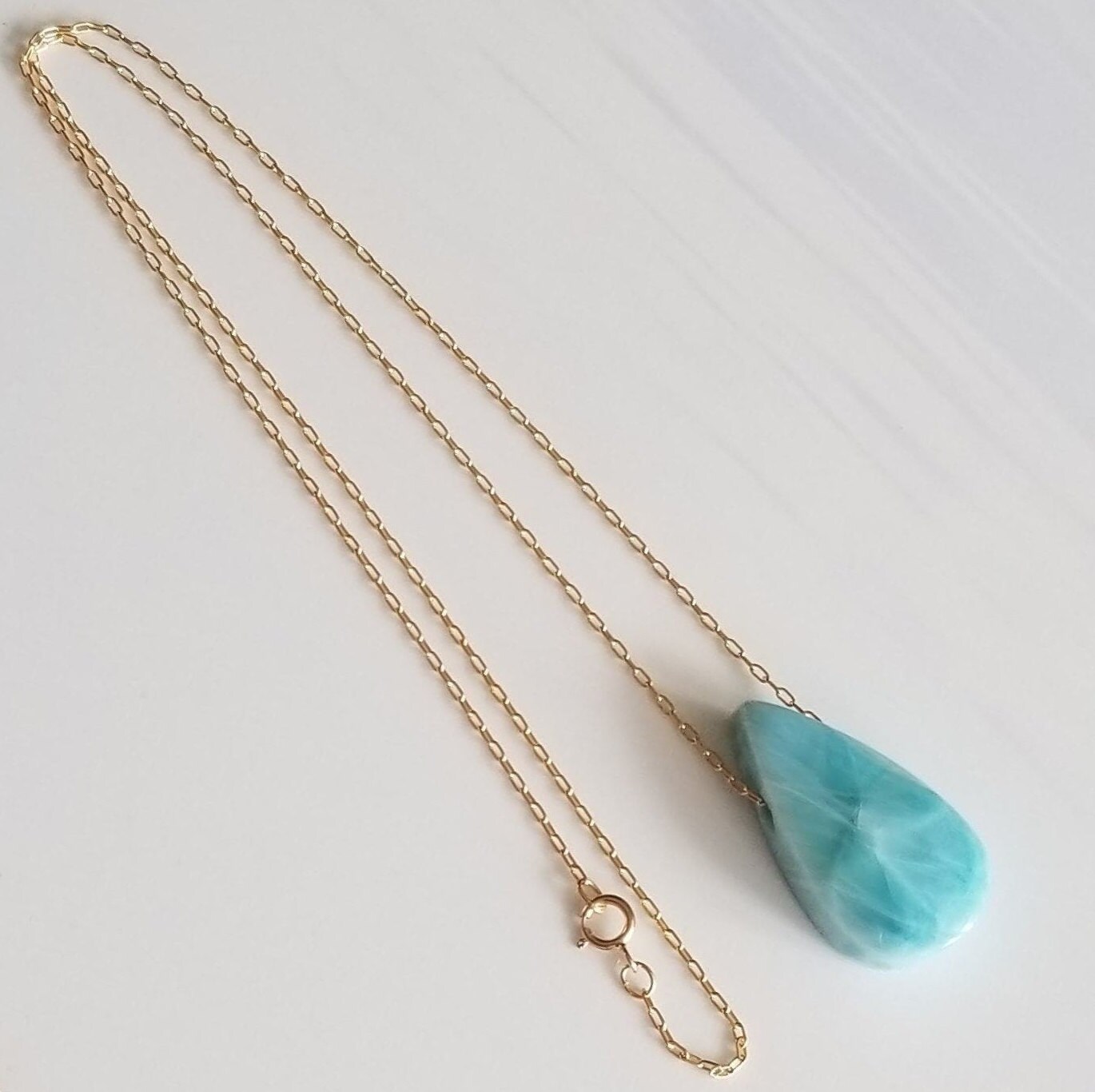 Larimar Pendant Necklace