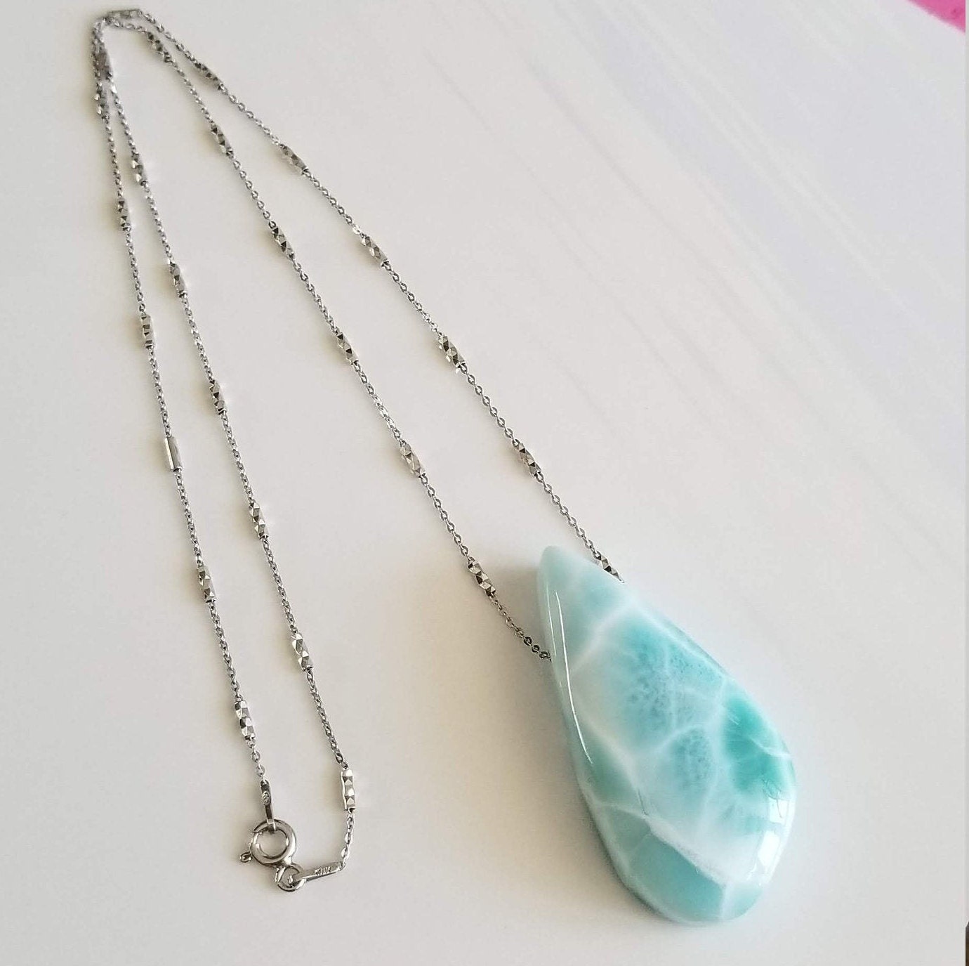Larimar Pendant Necklace