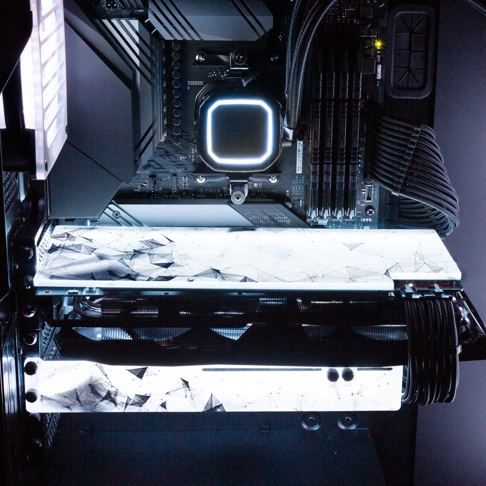 Custom RGB GPU backplate Spectrum White Etsy