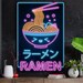 Plexi Glass Wall Art -By V1Tech -Artist Donnie Art -V2 Retro Neon Ramen 