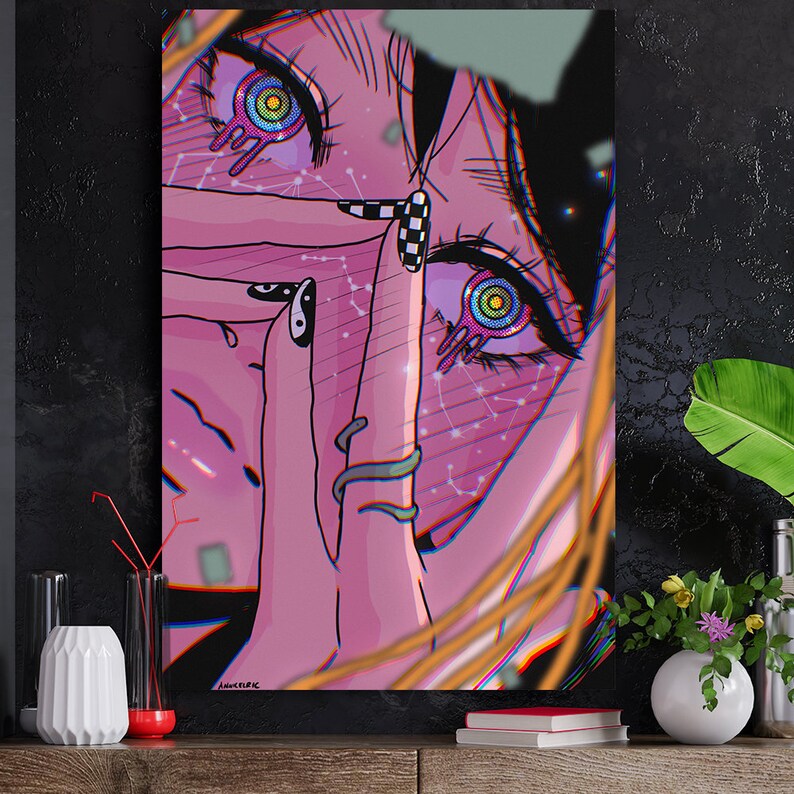 Plexi Glass Wall Art by V1tech artist Annic Elric astrology Etsy