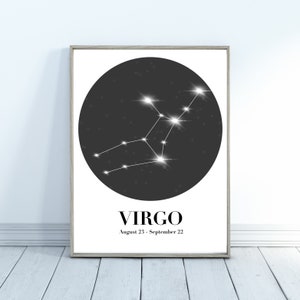 Virgo Constellation | Virgo Zodiac | Virgo Astrology Poster | Digital Download
