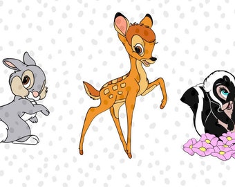 Bambi & Friends | SVG | Layered Cut Files