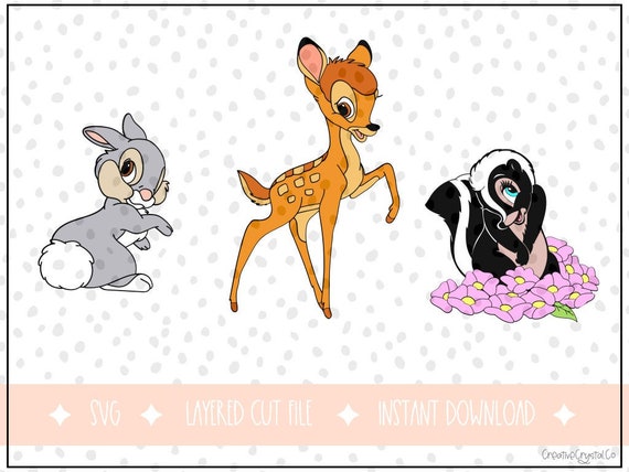 Bambi & Friends SVG Layered Cut Files - Etsy Australia