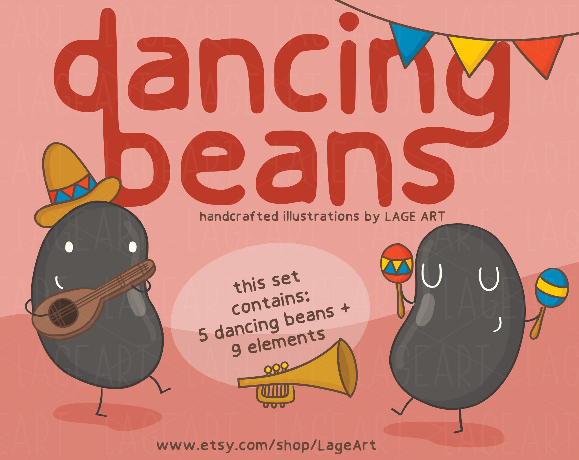 Beans Clipart / Instruments Clipart / Trumpet / Accordion / Mariachis ...