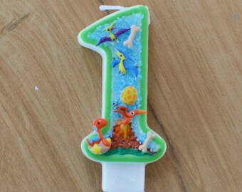 Dinosaur birthday / dinosaur birthday party / Dinosaur birthday candle / dino candle / trex candle / jurrasic park candle / birthday candle
