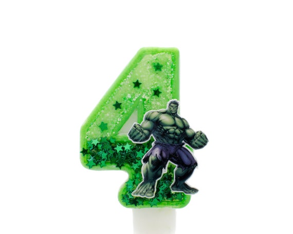Hulk Theme Birthday Candle Hulk Theme Birthday Candle