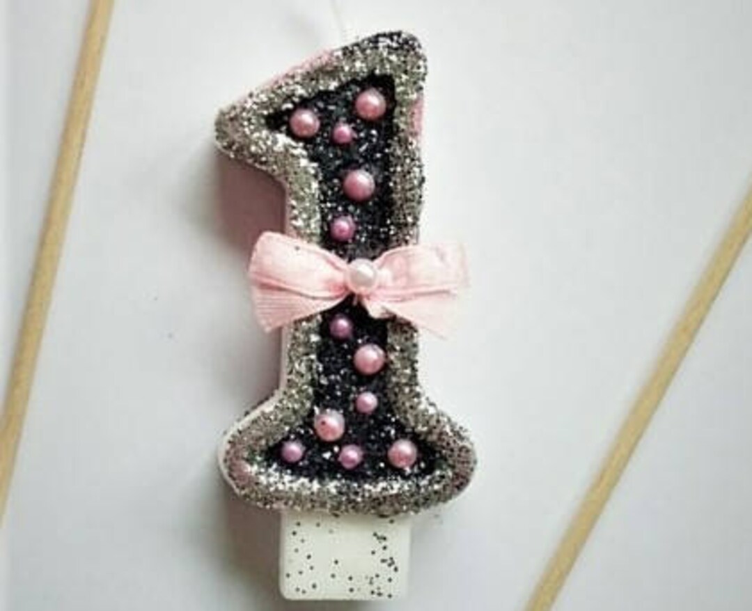 1st Birthday Candle / Birthday Candle / Birthday Candle 1 / Etsy