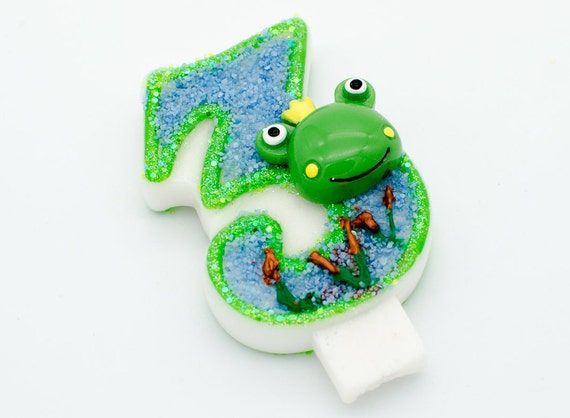 Frog Birthday Candle Birthday Candle Frog Frog Party Etsy