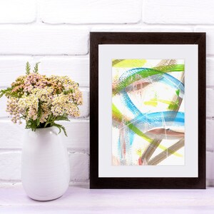 Abstract Acrylic Painting Abstract Original Art Modern Art Acrylic Painting Colorful Minimalist Painting Minimalist Home Matted Artwork