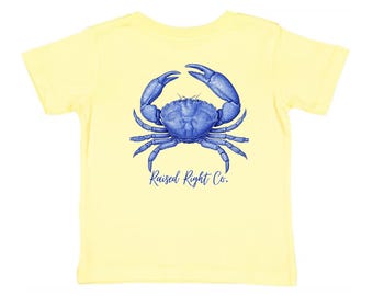Boys Outdoors Crab Shirt | Hunting Graphic Tee | Casual Comfort T-Shirt | Everyday Style Top | Toddler Southern Shirt |Youth Southern Shirt|
