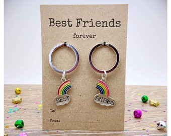 TTYY Friendship Keychain Set - BFF Heart Building Block Key Rings, 4 Colors, Couples Gift - View #4