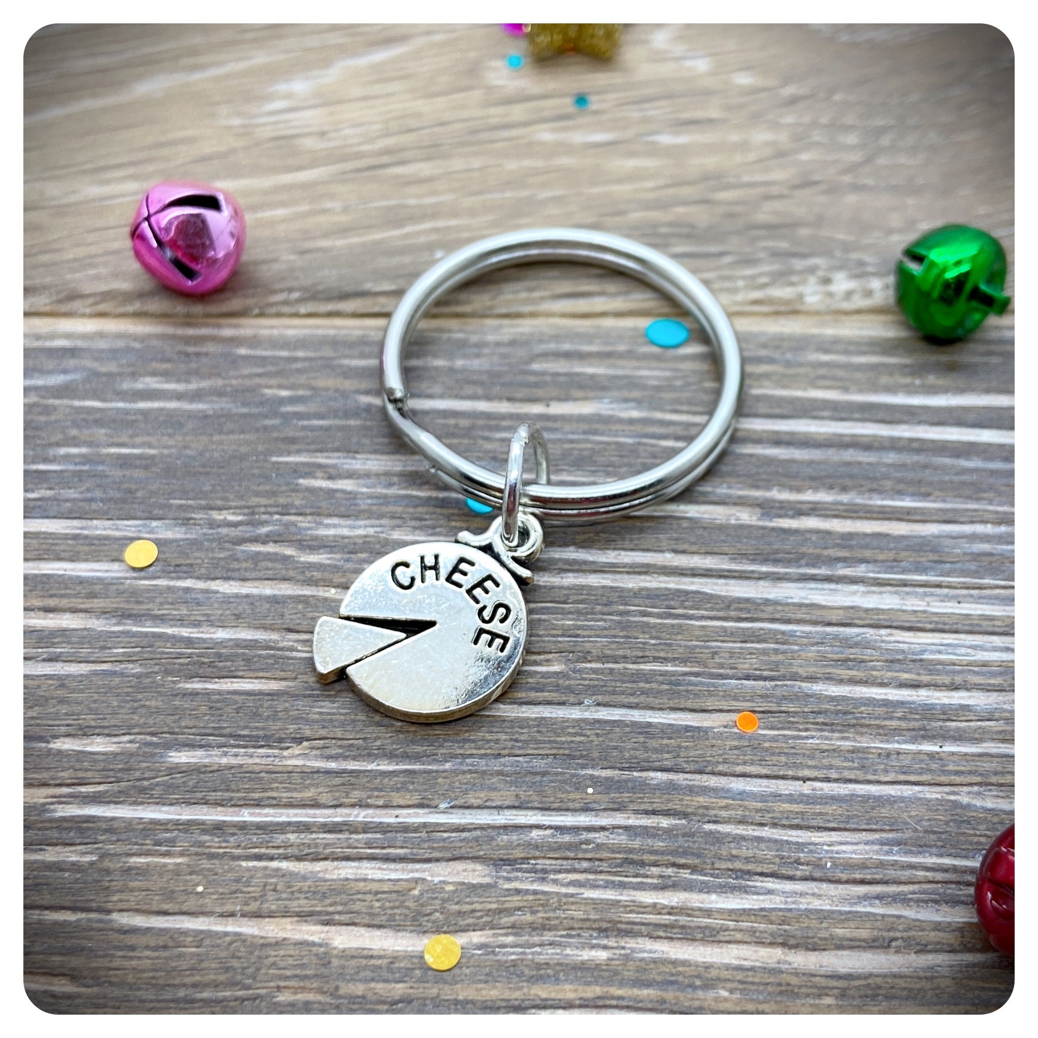 Cheese Card Keyring, Gouda Vibes Cheese Key Chain, Personalised Cheese ...