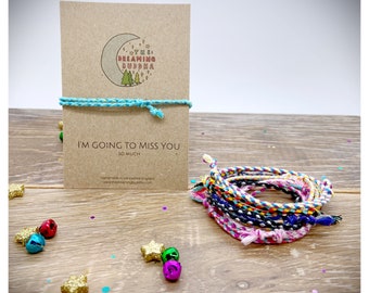 Miss You Friendship Bracelet, I’m Going To Miss You Card, Personalised Leaving Gift