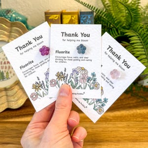 Nursery Staff Thank You Card, Crystal Keepsake Card For Teachers And Carers, Thank You For Helping Me Grow