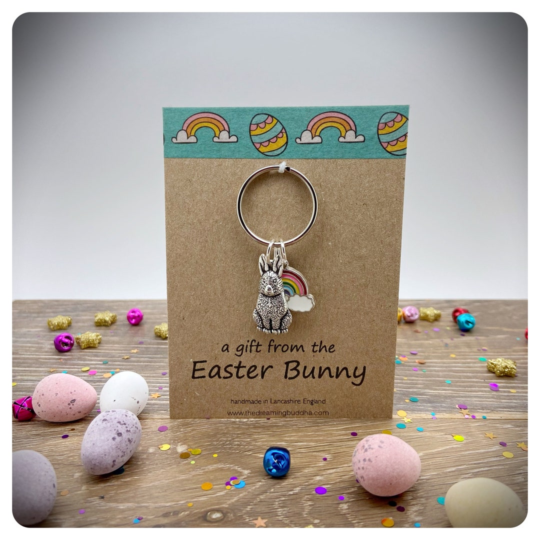 Easter Keyring, Bunny Keychain, Easter Postal, Rabbit Key Ring ...