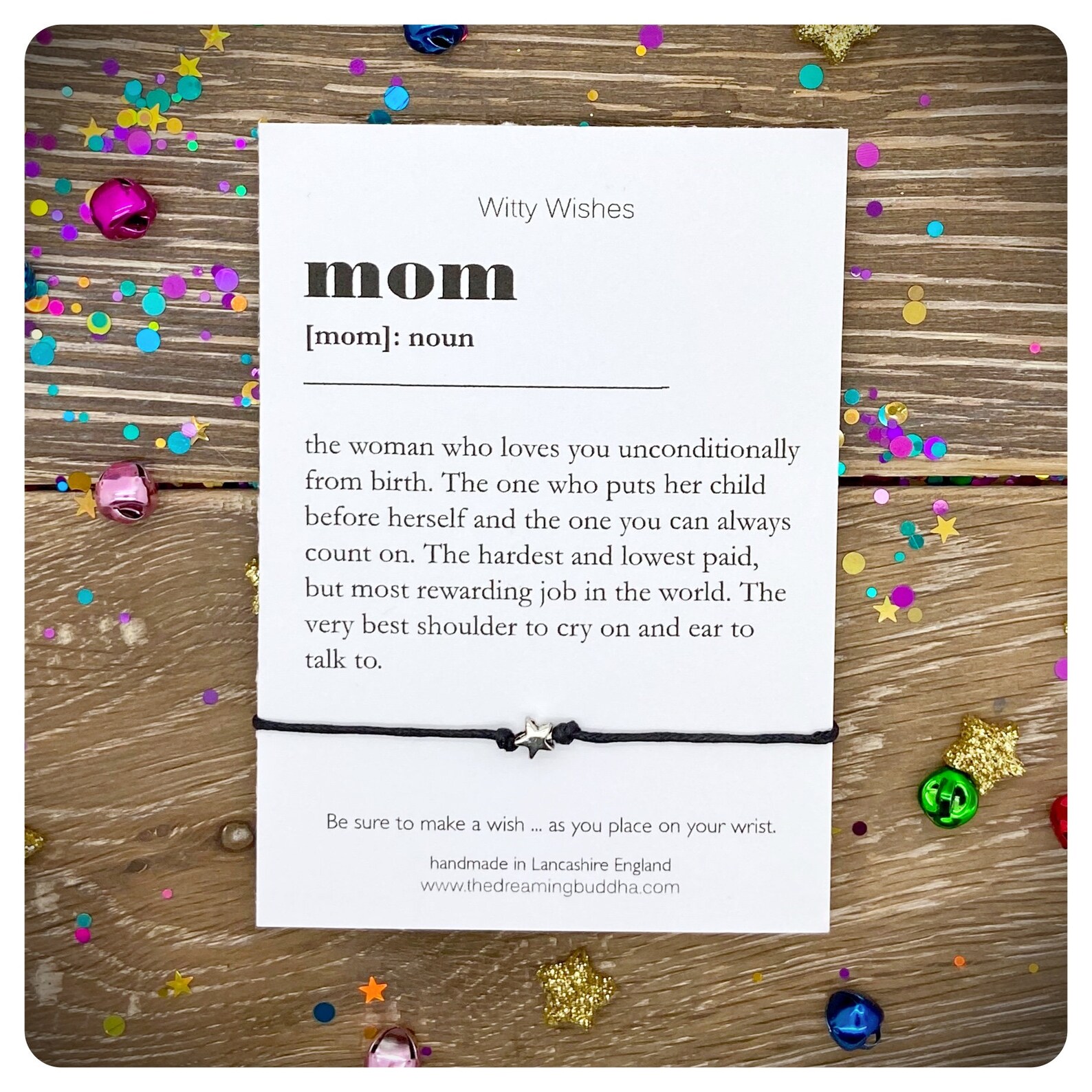 Mom Dictionary Definition Mom definition Wish Bracelet Etsy
