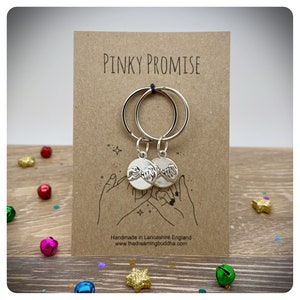 Pinky Promise Double Keyring, Pinky Swear Keychain, Couples Keyring, Best Friends Birthday Gift