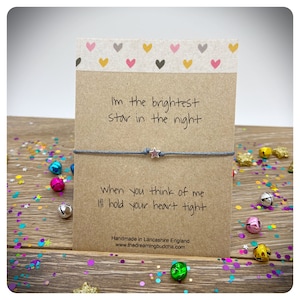 Mens Bereavement Bracelet, Sympathy Gift Card, Sorry For Your Loss, Star Memorial Gift