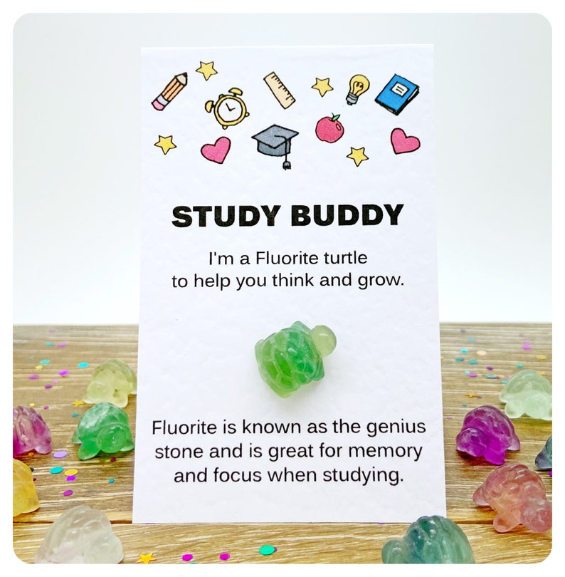 Study crystal greeting card 
handmade by The Dreaming Buddha