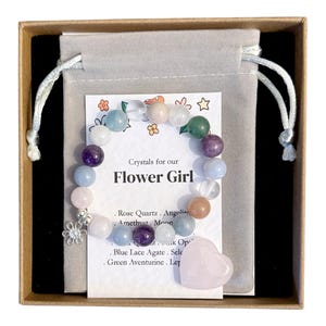 Flower Girl Bracelet, Flower Girl Jewellery, Flower Girl Gift, Flower Girl Proposal, Flower Charm Bracelet, Personalised Flower Girl Gift