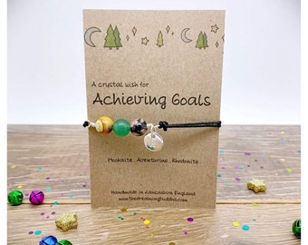 Manifest Your Goals Crystals, Success Crystal Bracelet, You Can Do It Bracelet, Don’t Give Up Jewellery, You are Amazing Crystal Bracelet
