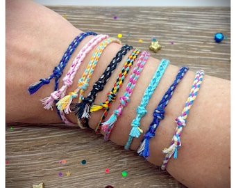Braided Friendship Bracelet, Simple Stacking Bracelet, Woven Beach Anklet, Platted Summer Ankle Bracelet