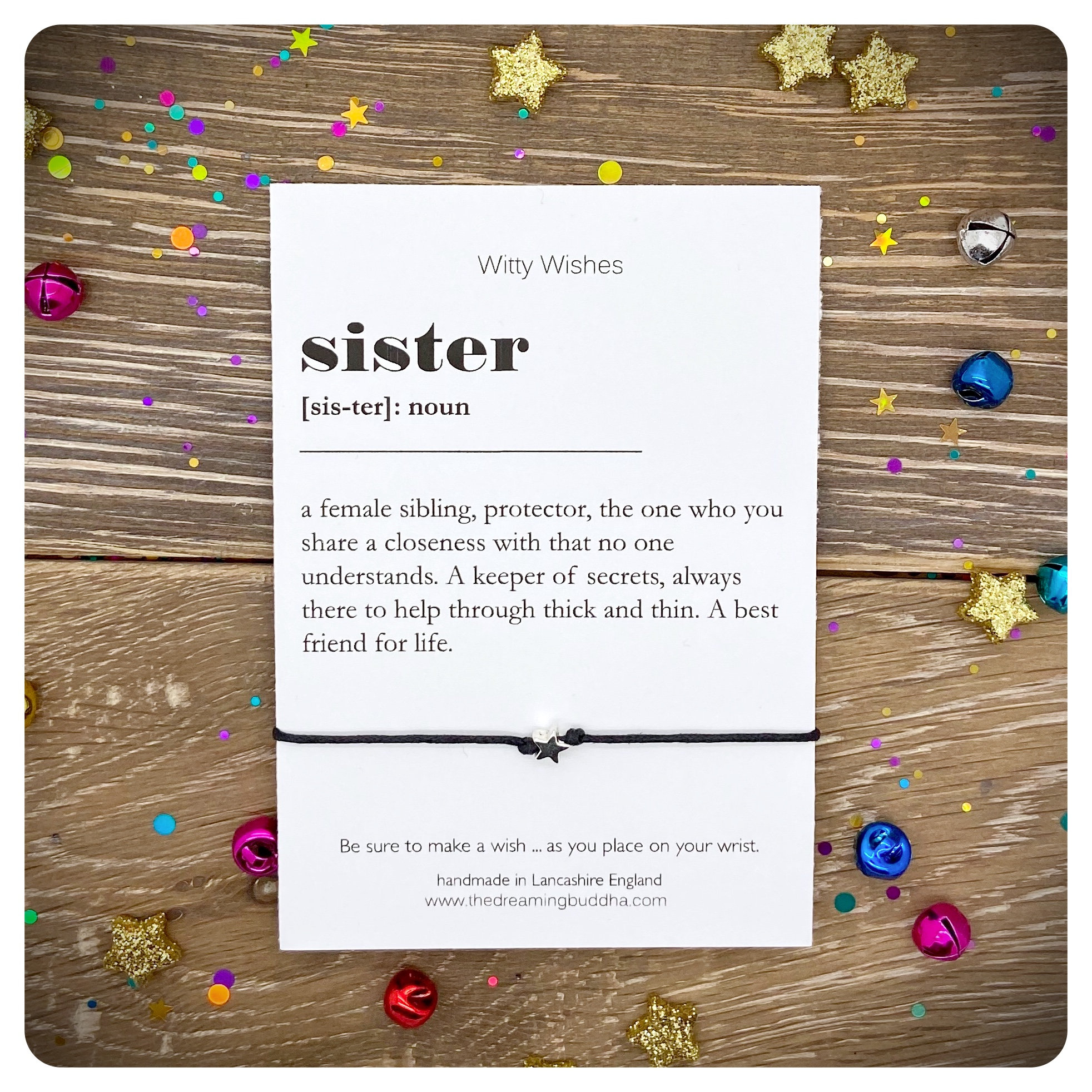Sister Dictionary Definition Sibling Wish Bracelet Sister - Etsy