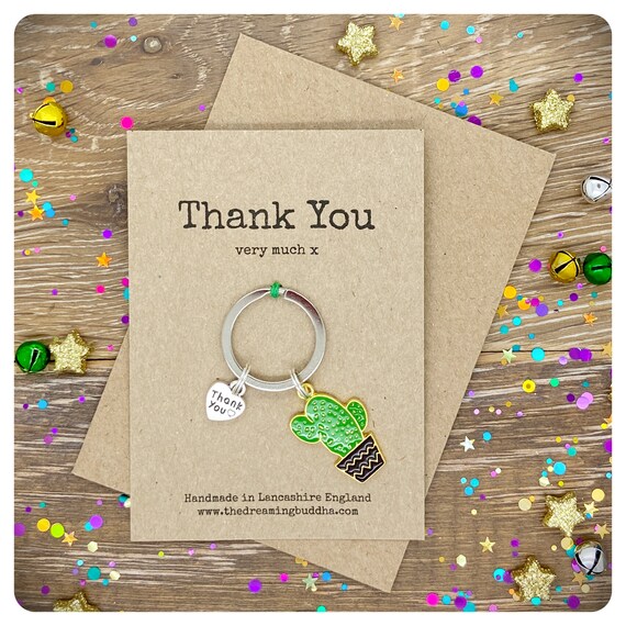 Lehrer Geschenk Schlüsselanhänger – „Thank You For Helping Me Grow & Learn“, 2 Stück, Edelstahl