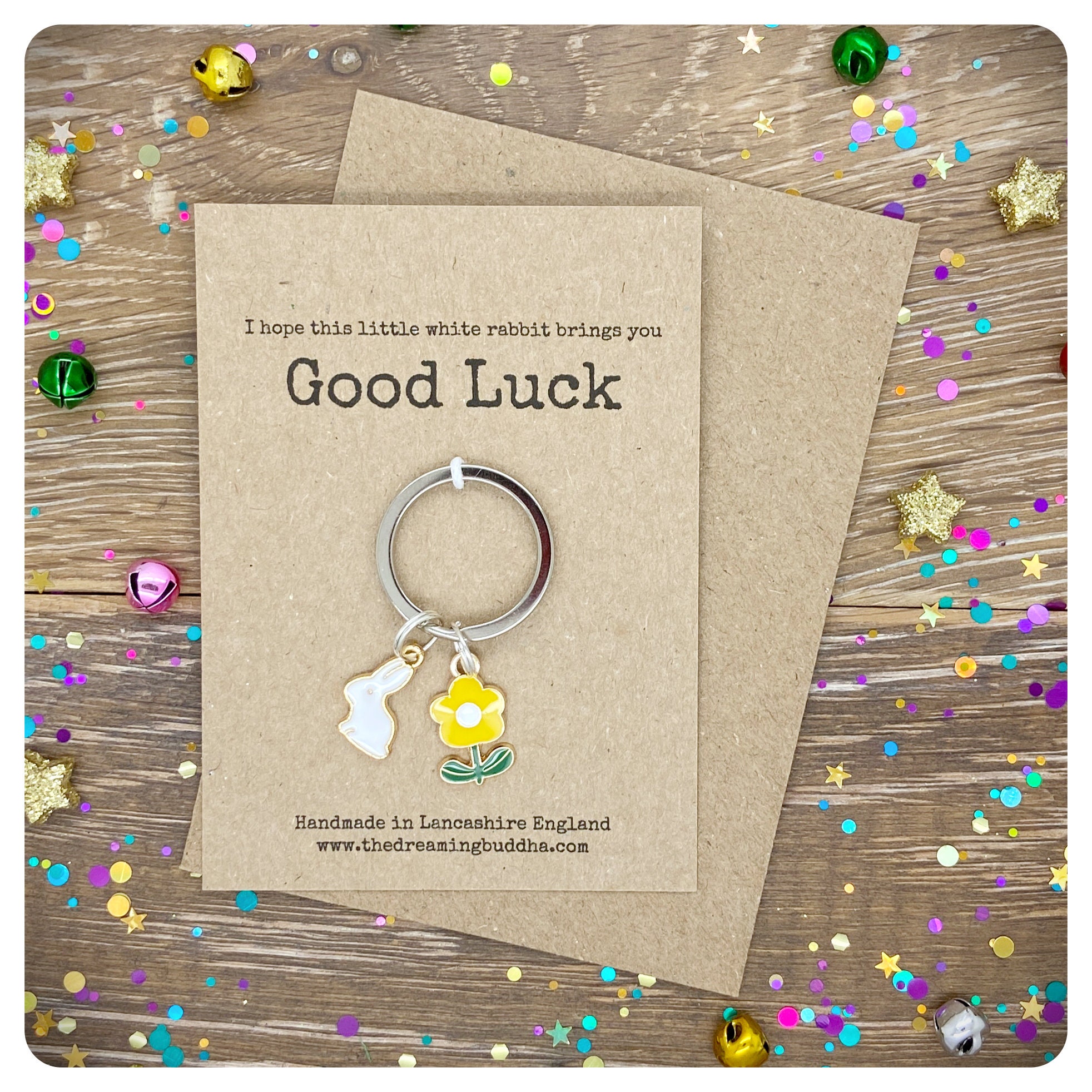 Good Luck Rabbit Keyring, Lucky Driving Test Gift, New School Bag Charm ...