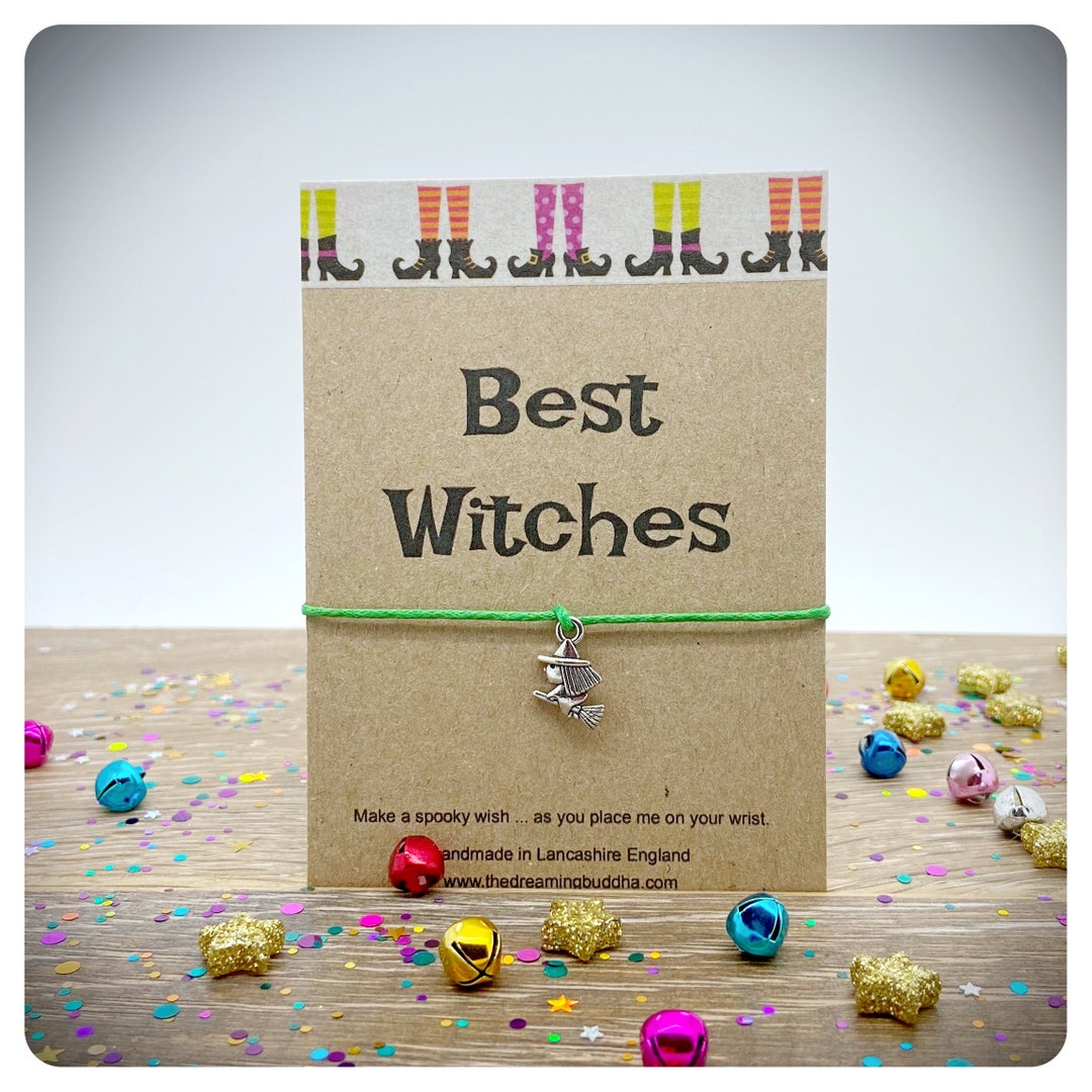 La mejor pulsera de deseos de brujas, la mejor pulsera de la amistad de  brujas, pulsera de hilo de bruja, pulsera de cordón de Halloween, regalo de 