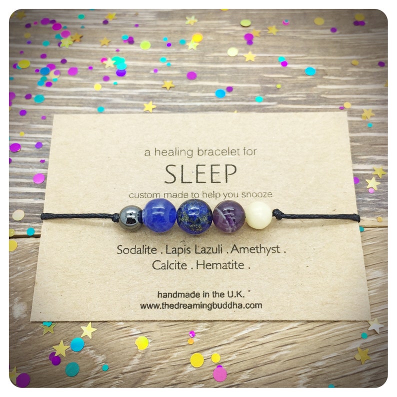 Sleep Bracelet Insomnia Bracelet Sleep Crystals Sleep Gift Etsy