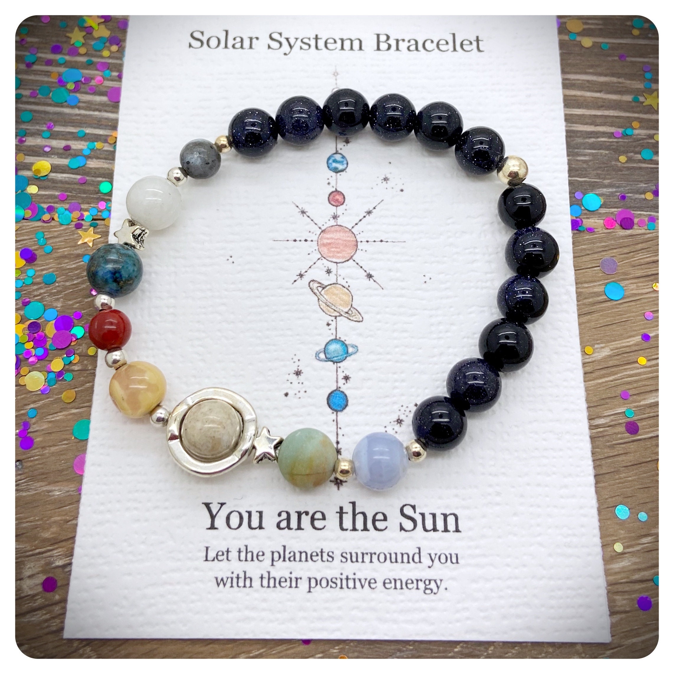 Mens Planet Bracelet Solar System Bracelet Beaded Universe Bracelet Mens Gemstone Space Bracelet Etsy UK