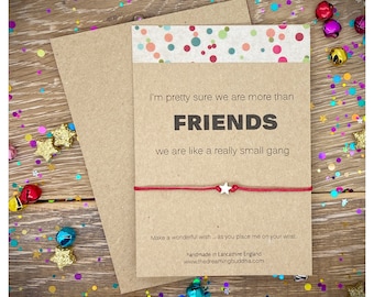 We’re Like A Really Small Gang Card, Gifts For BFFs Best Friend, Friendhip Bracelet, Funny Card Gift For Friend