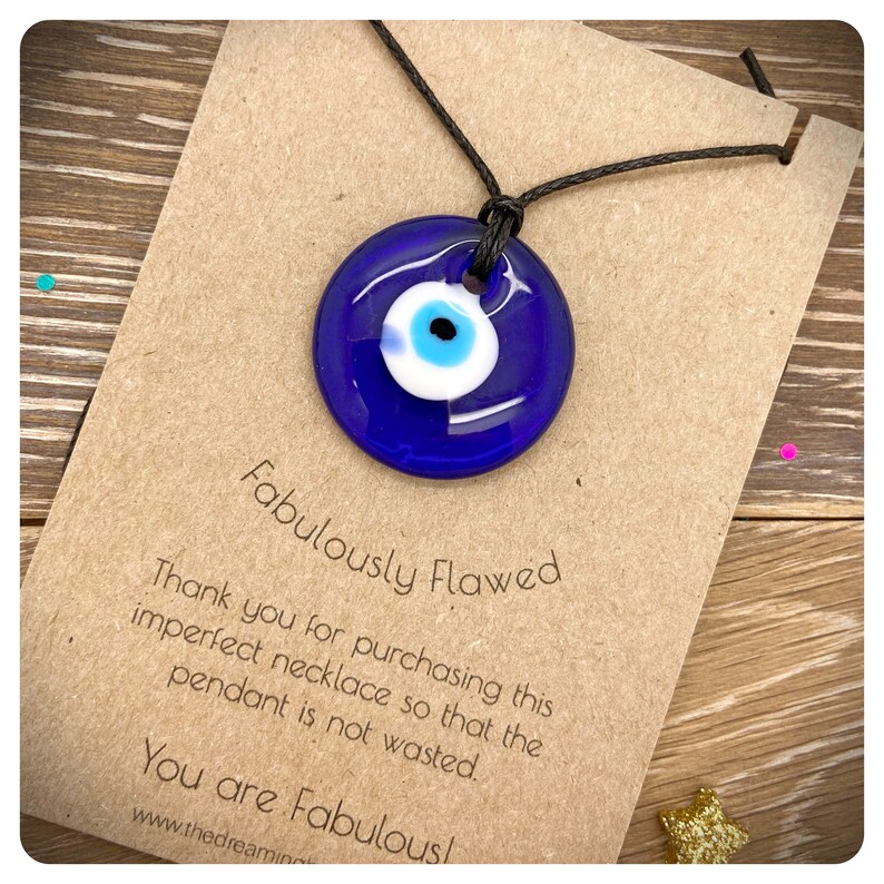 Imperfect Evil Eye Necklace Flawed Evil Eye Jewellery Etsy UK