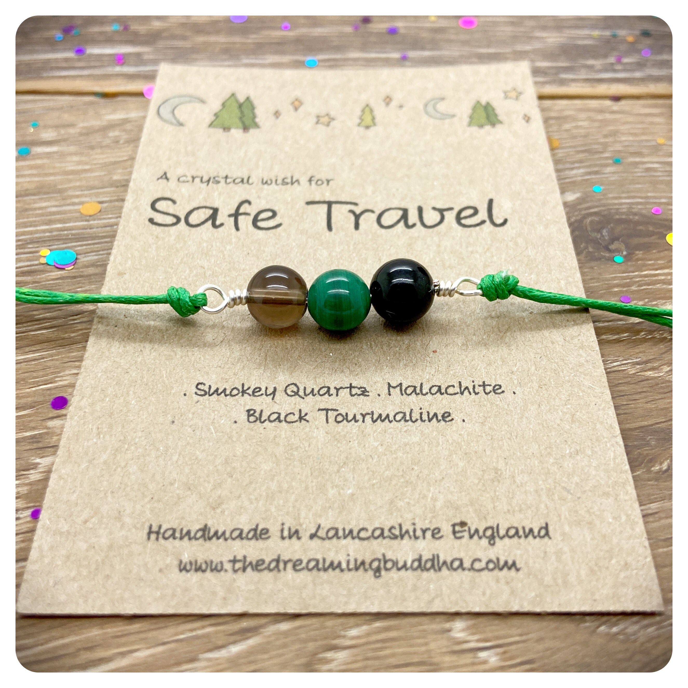 Safe Travel Crystal Bracelet, Backpacking Goodbye Gift, Gap Year ...