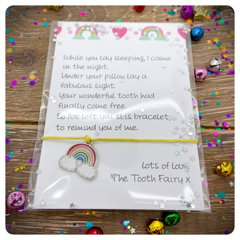 Tooth Fairy Message Card, Tooth Fairy Wish Bracelet, Tooth Fairy ...