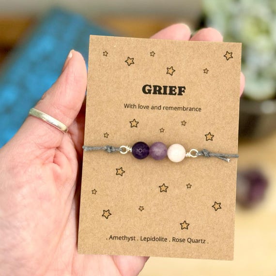 Grief And Loss Crystal Bracelet, Bereavement Letterbox Gift, Grief Support, Family Loss Memorial Gifts, Sorry For Your Loss
