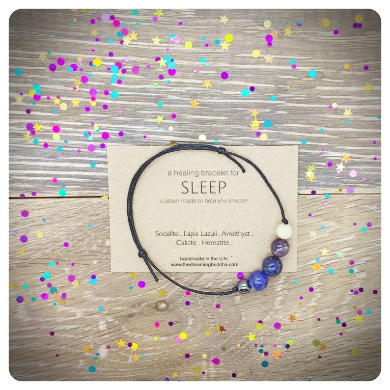 Sleep Bracelet Insomnia Bracelet Sleep Crystals Sleep Gift Etsy