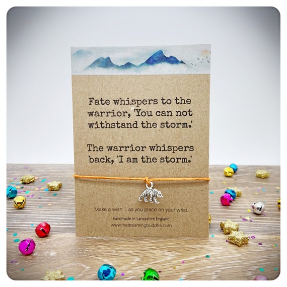 Fate Whispers Wish Bracelet, Warrior Friendship Bracelet, Encouragement Gift Card, Go For It Wish String, I Am Strong Wishlet ,