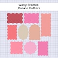 Scalloped & Wavy Cookie Cutter Frames - Plaques : square, round, arc, oval, rectangle