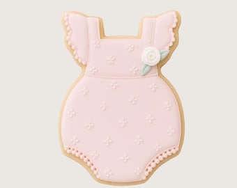 Ruffled Baby Romper Cookie Cutter for baby showers - 6 piece cutters set