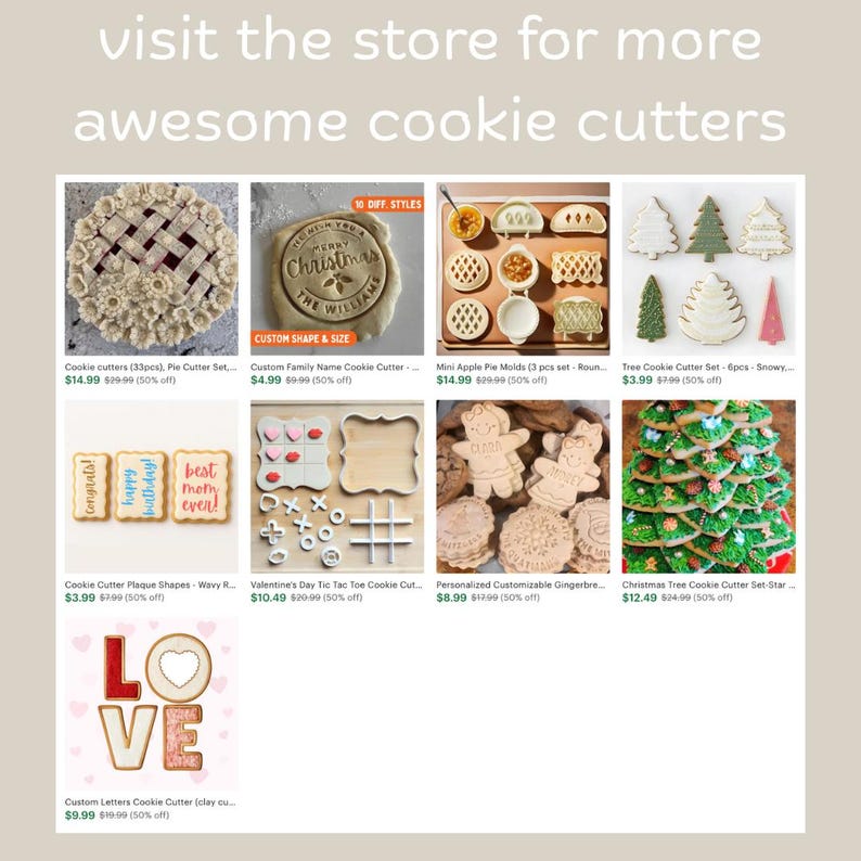 other cookie cutters and pie decoration items from the store of Best Cookie Cutters