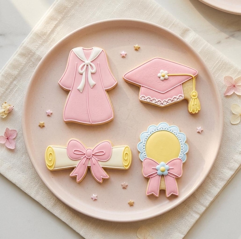 Coquette Graduation Cookie Cutter Set – Grad Party Cookie Stamps - Etsy