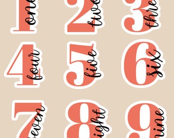 Script Font Number Cookie Cutters: Birthday, Baby Shower, Learning Sets