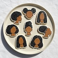 Black Women Natural Hair Cookie Cutters Set – Afro, Braids, Bantu Knots, Headwrap Silhouettes