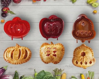 Apple Pie Molds, 3 pcs set : Apple, Pumpkin and Acorn shape molds, baking gift